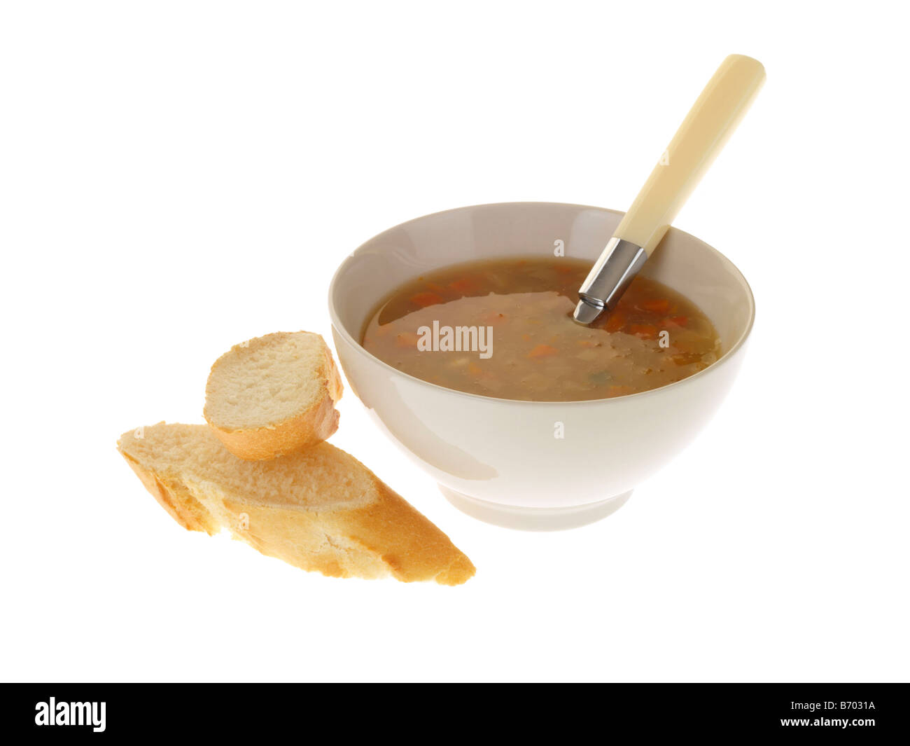 Chicken and Barley Soup Stock Photo - Alamy