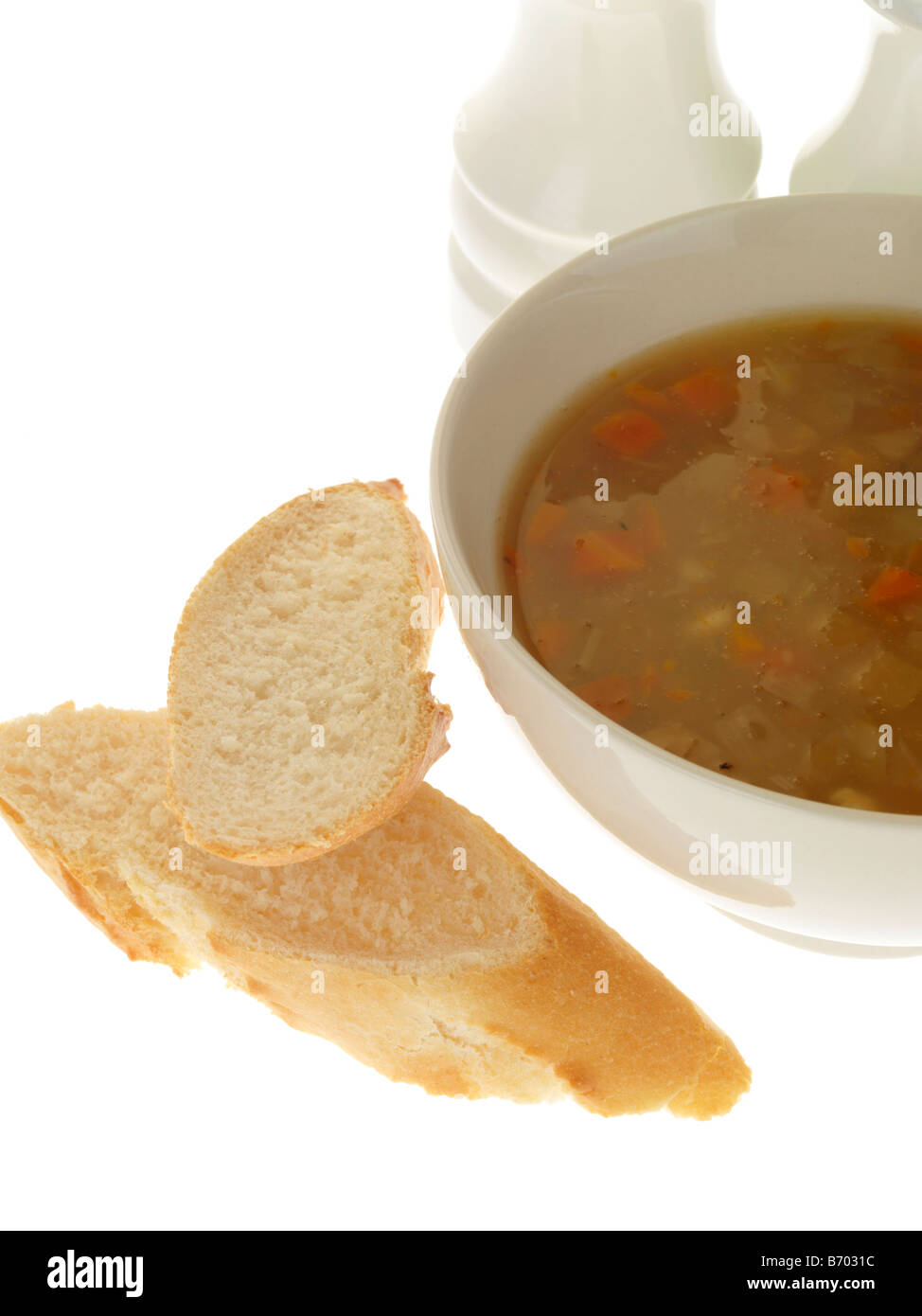 Chicken and Barley Soup Stock Photo - Alamy
