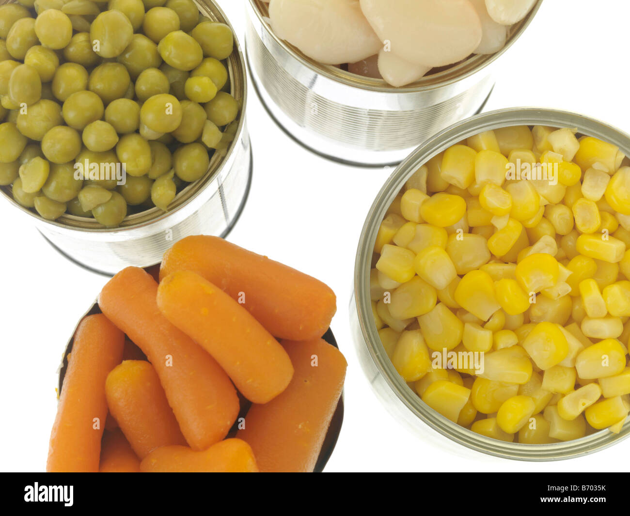 Tins of Vegetables Stock Photo Alamy