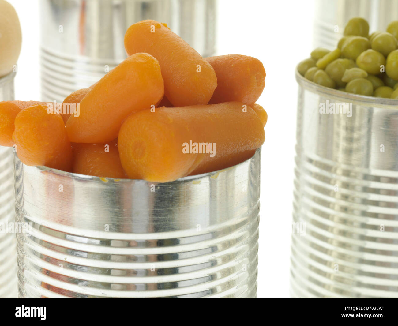 Tins of Vegetables Stock Photo Alamy