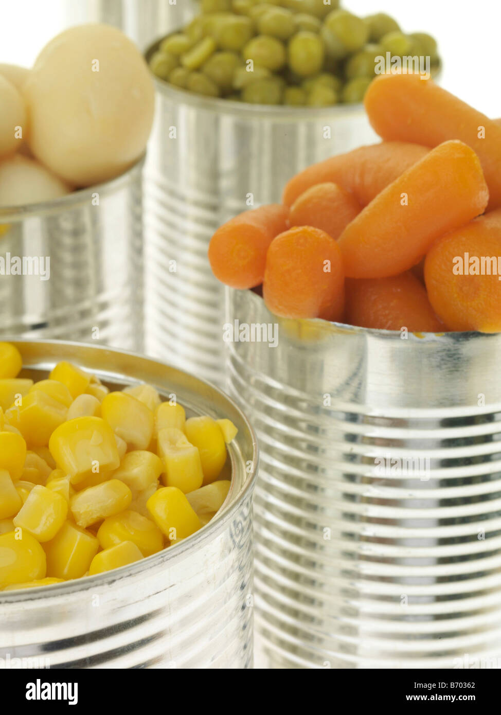Tins of Vegetables Stock Photo Alamy