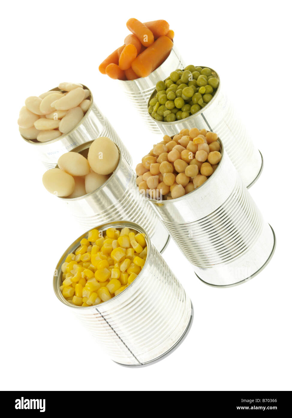 Tins of Vegetables Stock Photo Alamy