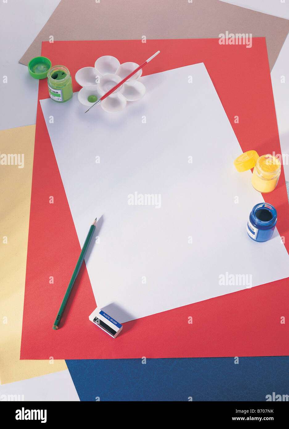 Paint on the papers Stock Photo Alamy