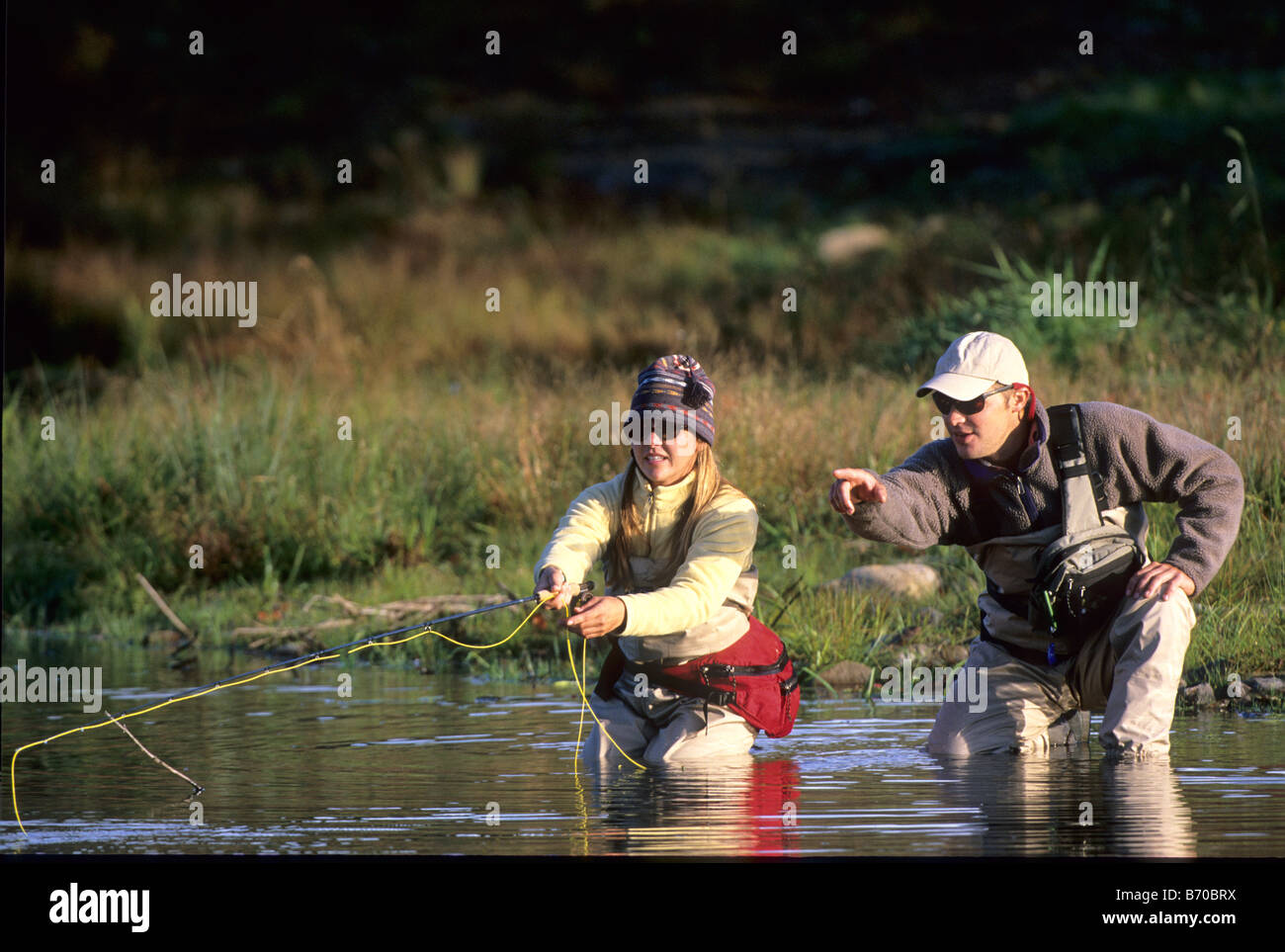 People fly fishing in Pennsylvania Stock Photo Alamy