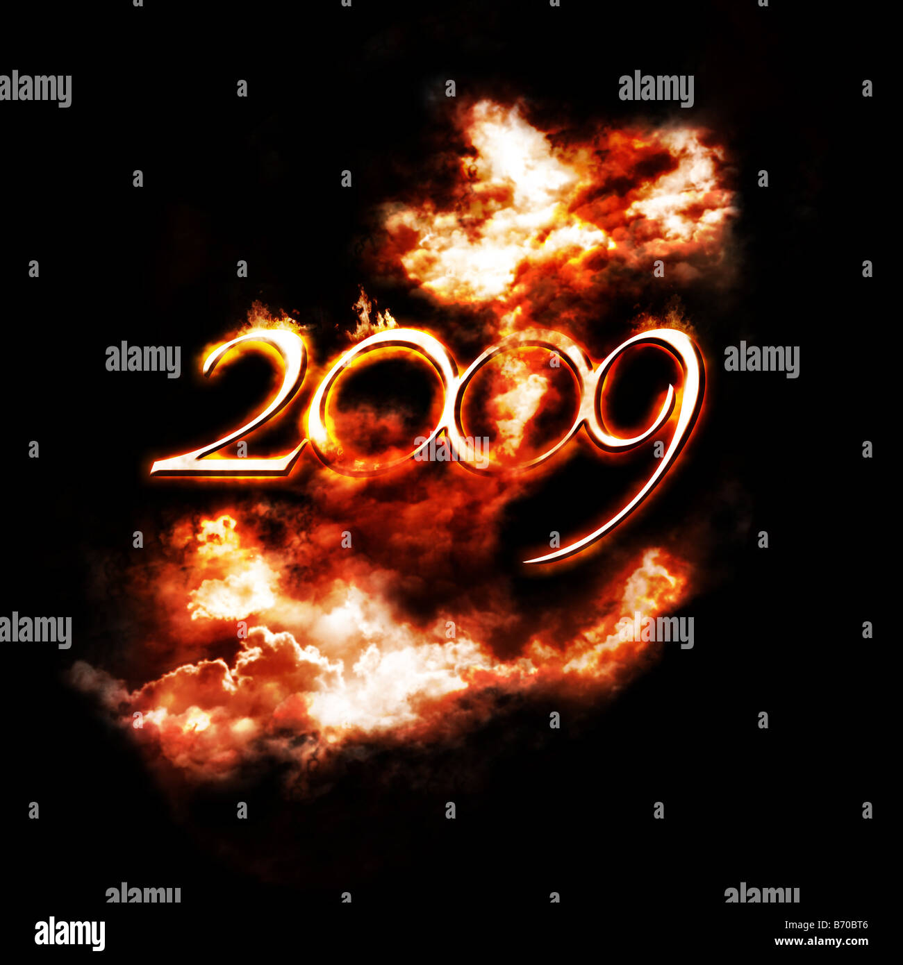 The year 2009 is comming soon Stock Photo