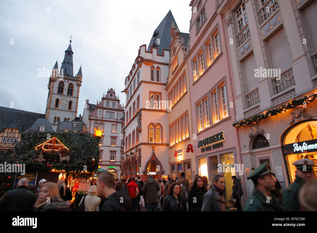 Christmas, Market Square, Trier, Rheinland, Germany Stock Photo Alamy