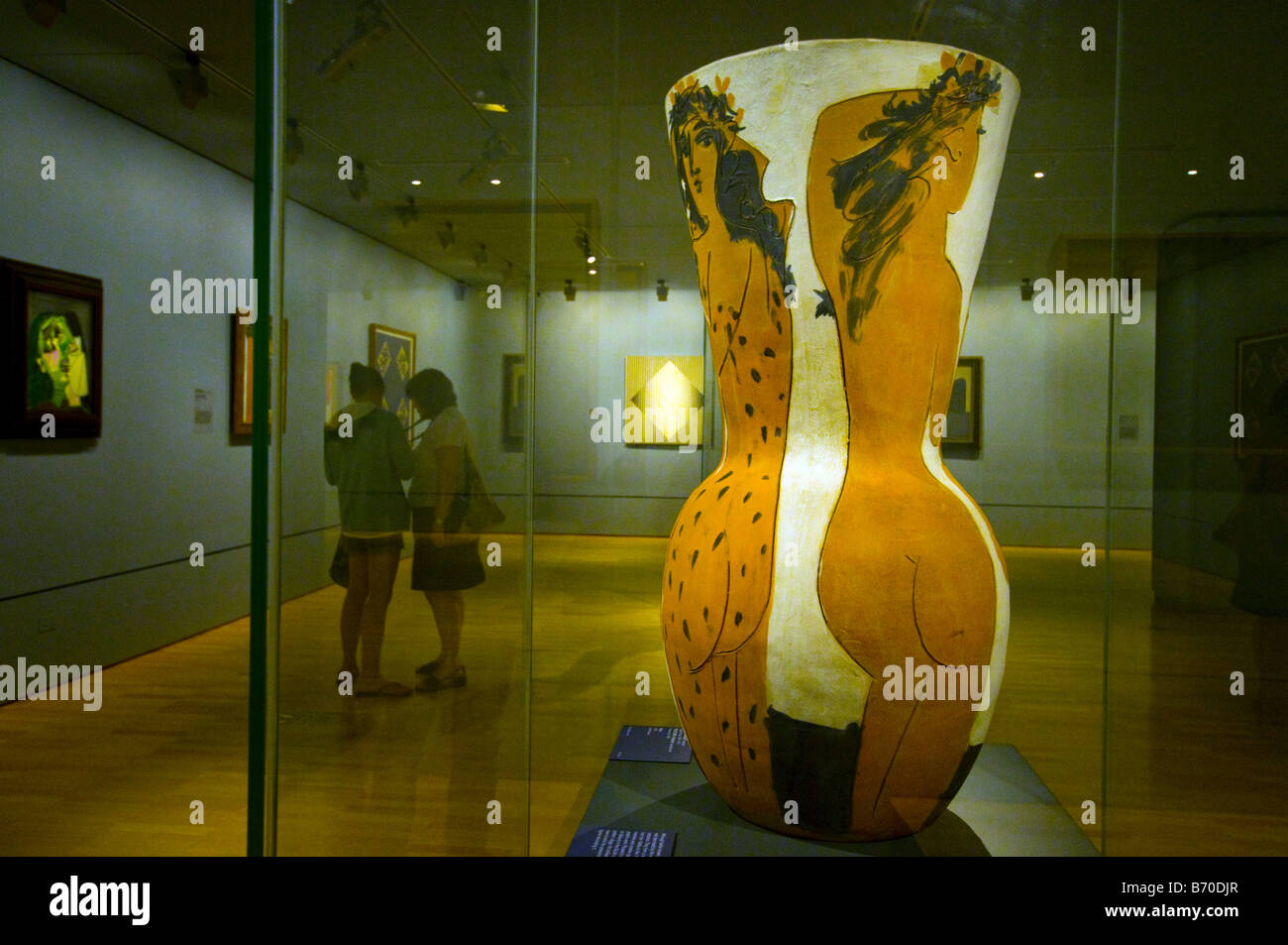A ceramic vase in the National Gallery of Victoria in Melbourne by Pablo Picasso Stock Photo