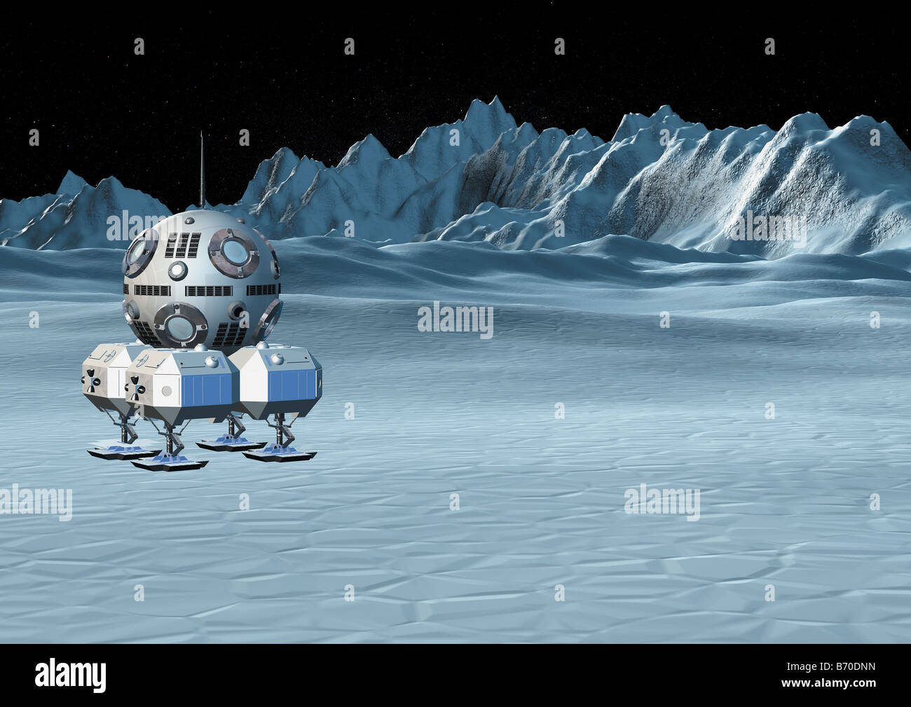satellite landing on the moon Stock Photo - Alamy