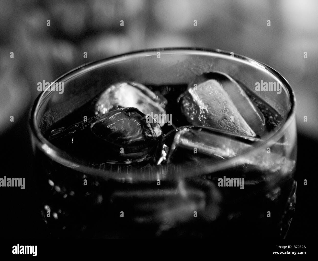 A glass of Coca Cola. Stock Photo
