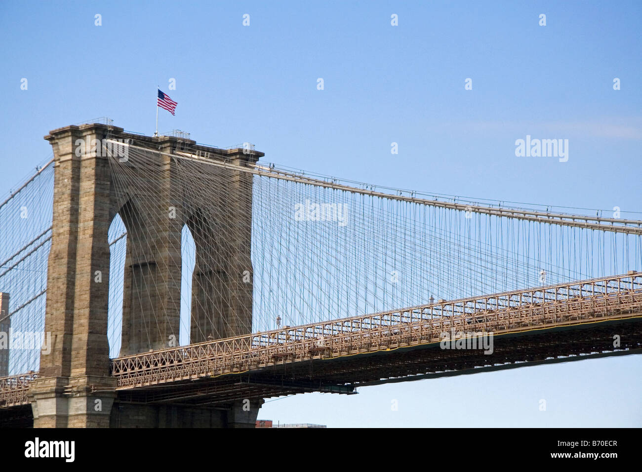 The Brooklyn Bridge in New York City New York USA Stock Photo