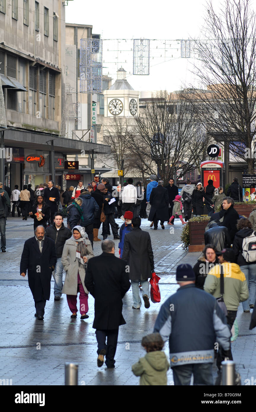 High Street, Birmingham, during January sales, England, UK Stock Photo