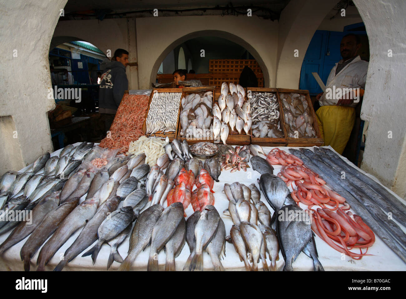 Fish market in Essaouira, Morocco Stock Photo Alamy