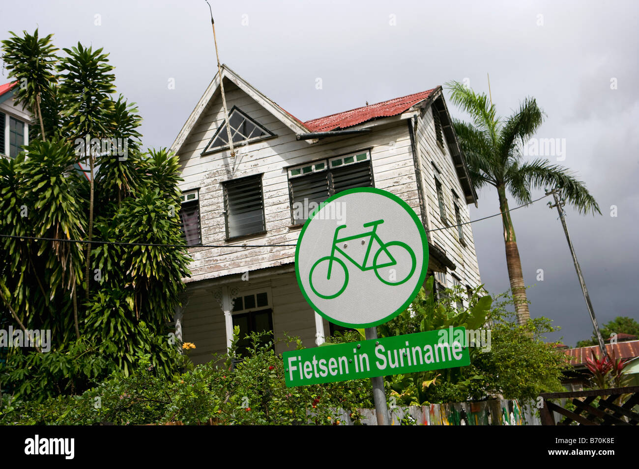 Suriname, Paramaribo, bike rental. Stock Photo