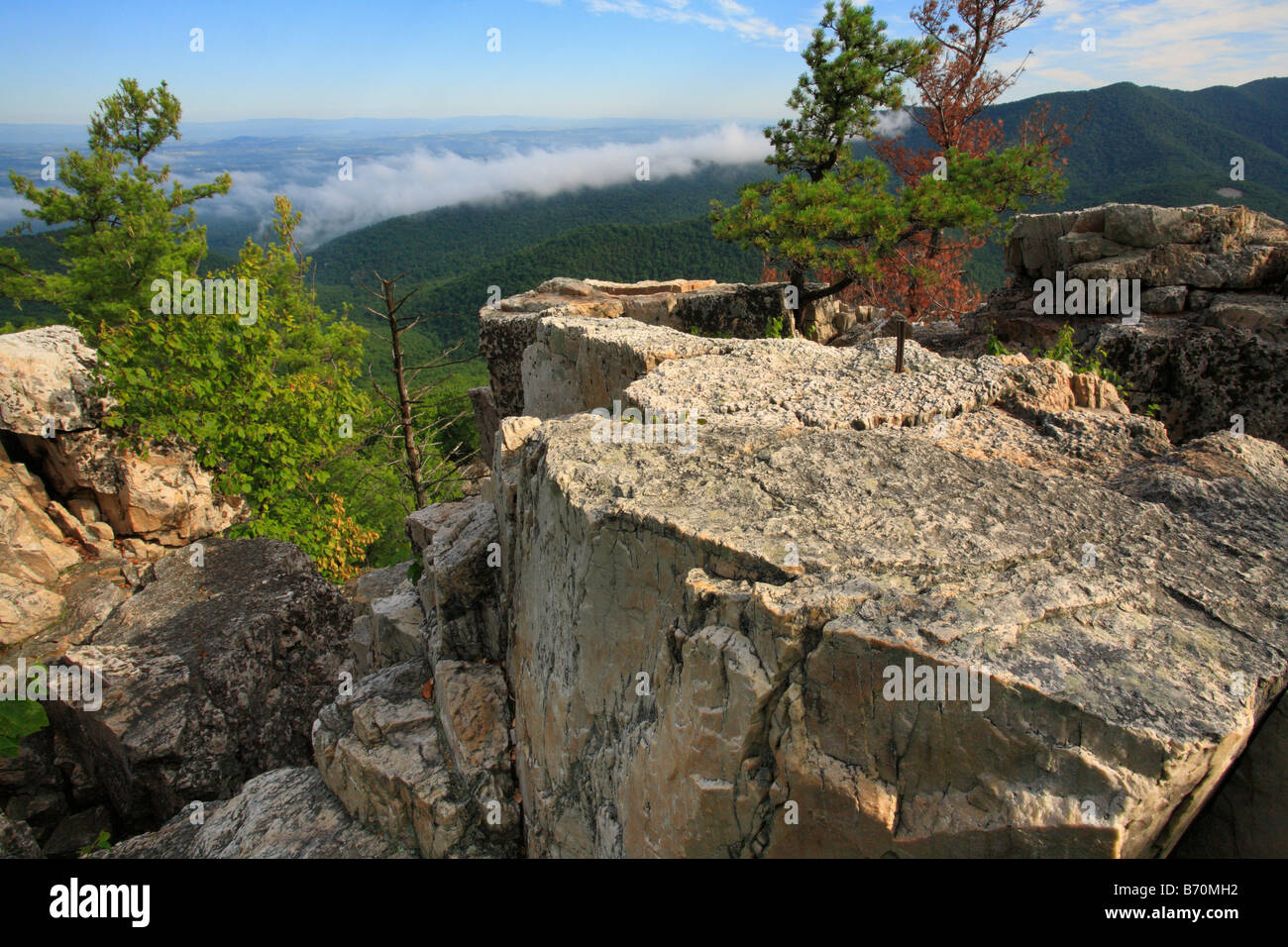 Chimney Rocks and Shenandoah Valley, near Appalachian Trail, Shenandoah