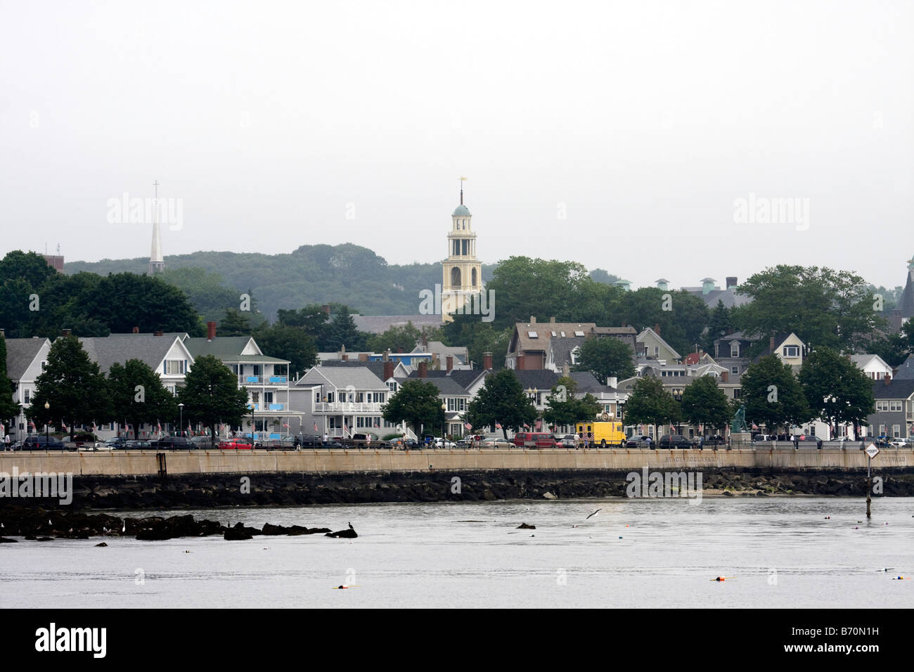 Cityscape of Gloucester, Massachusetts, America's oldest seaport Stock