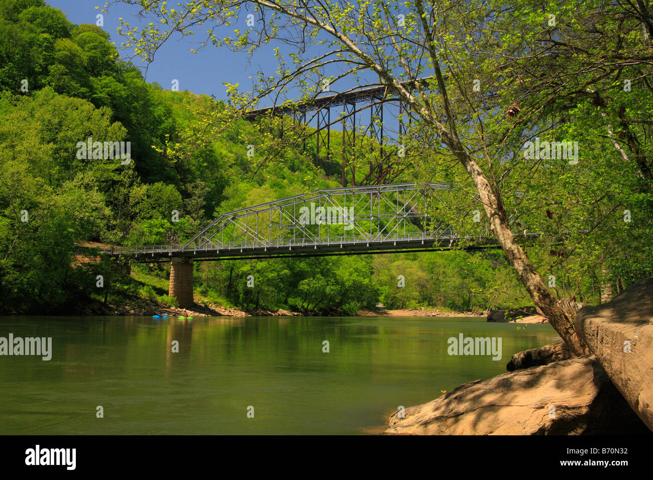Kayakers and New River Bridges, New River National River