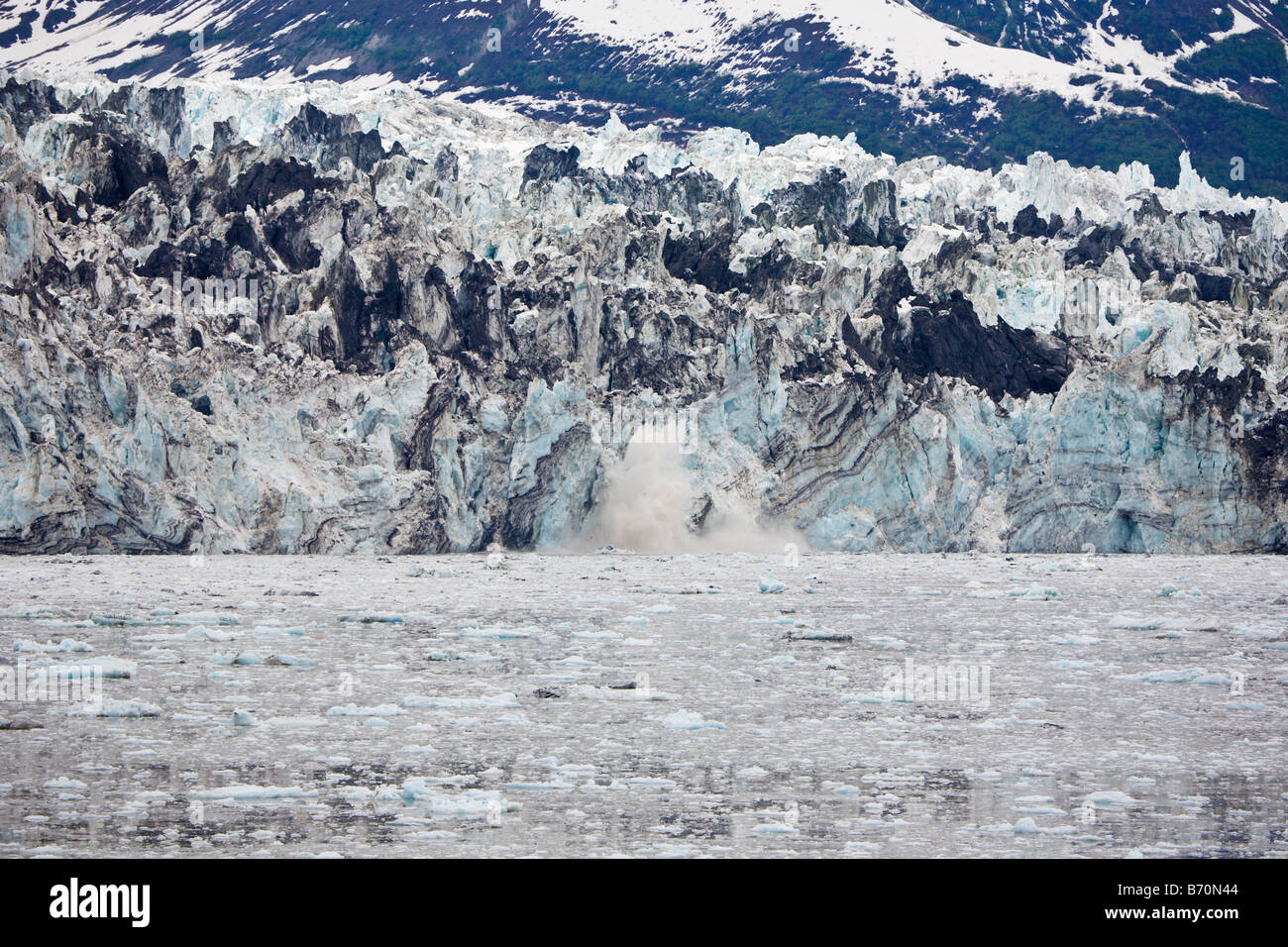 Turner Glacier flows into Disenchantment Bay and Yakutat Bay in Alaska Stock Photo