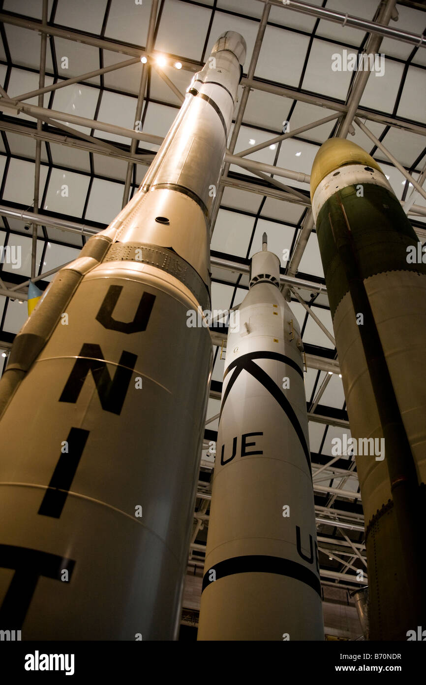 US rockets displayed in the National Air and Space Museum, Washington DC Stock Photo