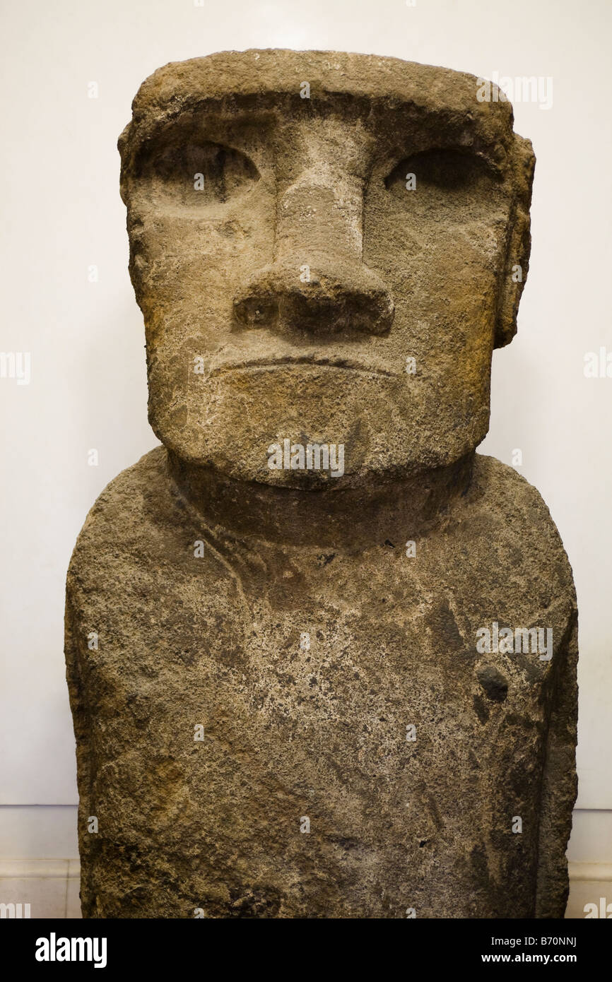 Stone figure from Easter Island Stock Photo