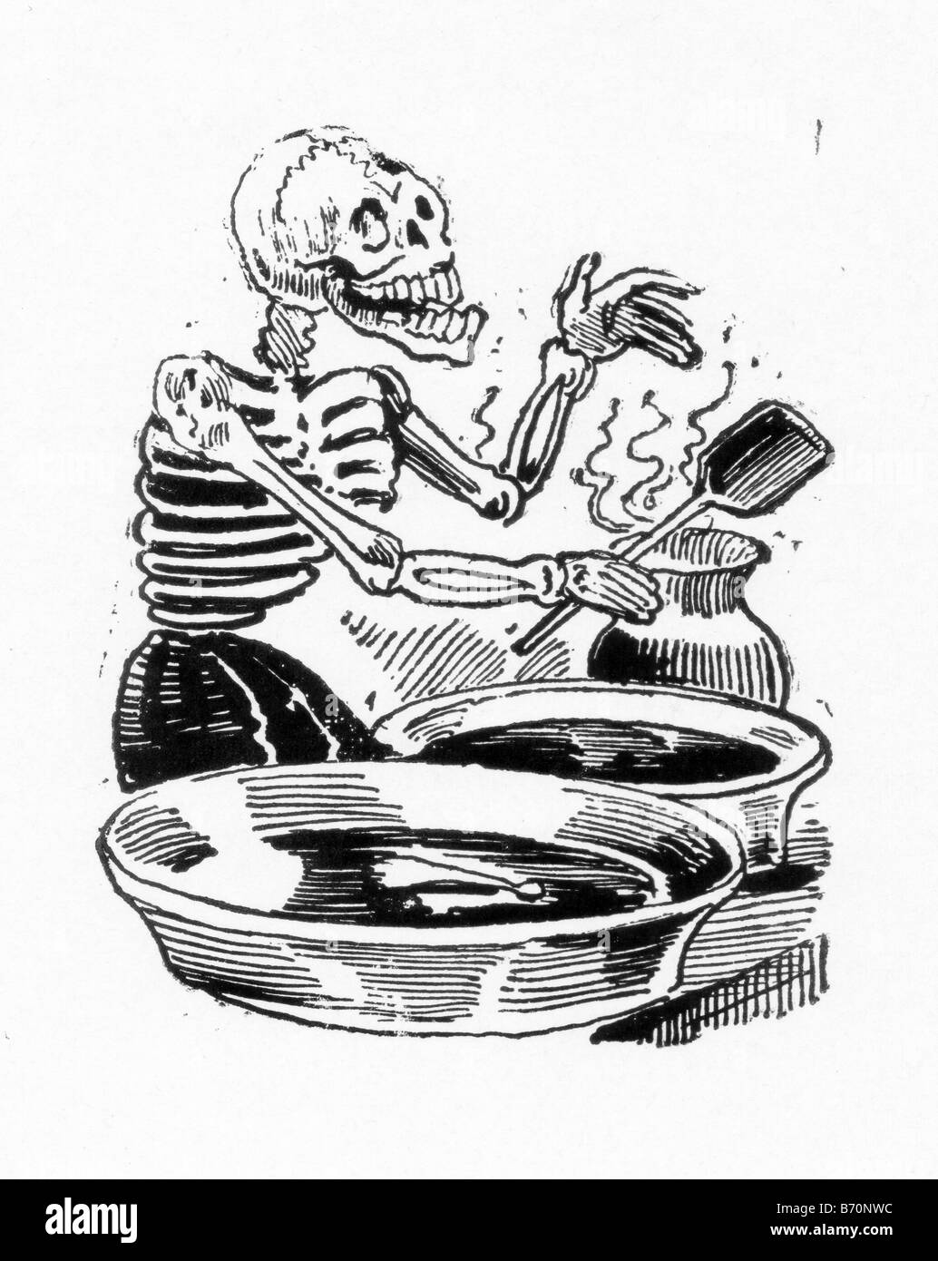 skeleton engraving Stock Photo Alamy