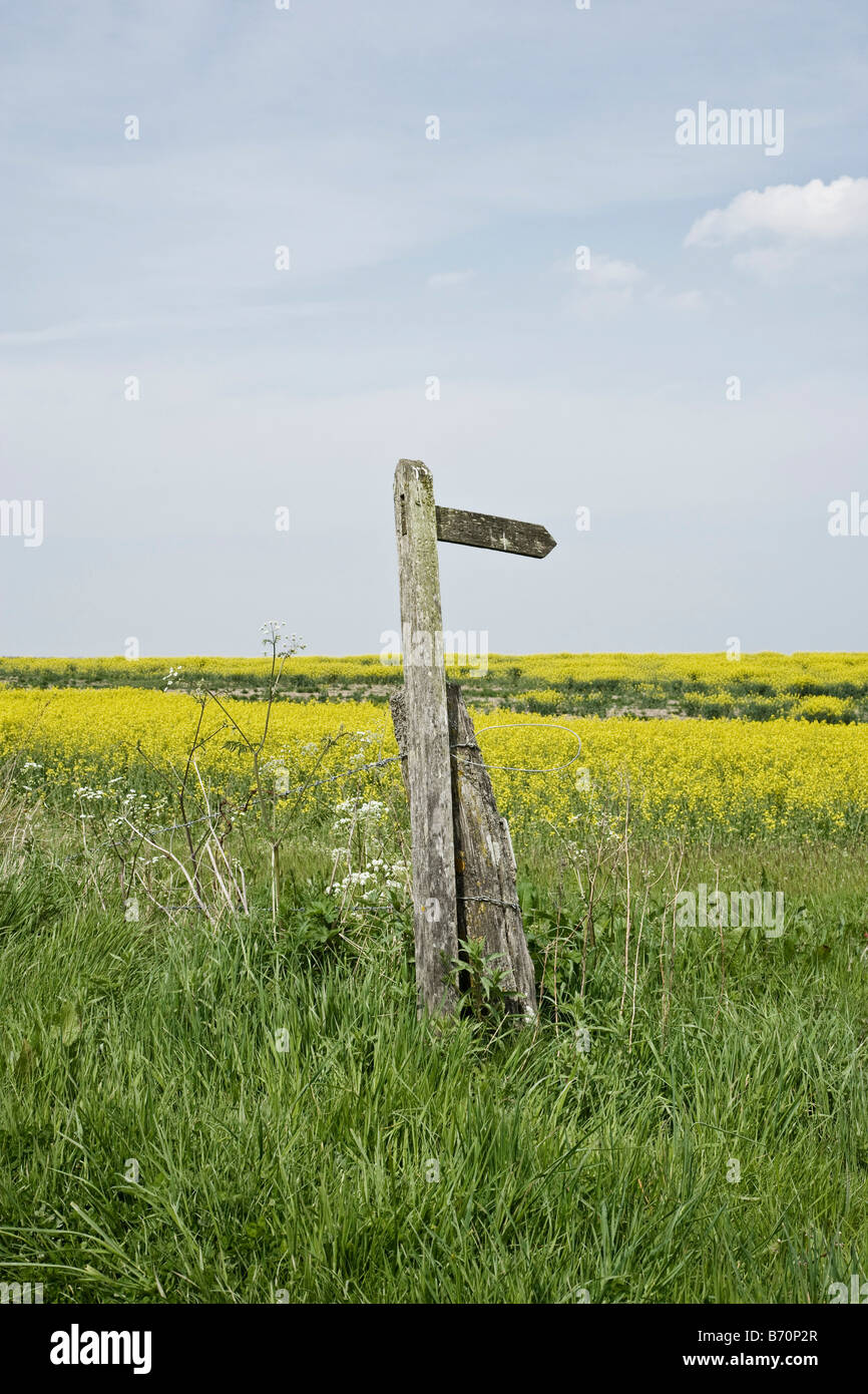 Sign post in the country side Stock Photo - Alamy