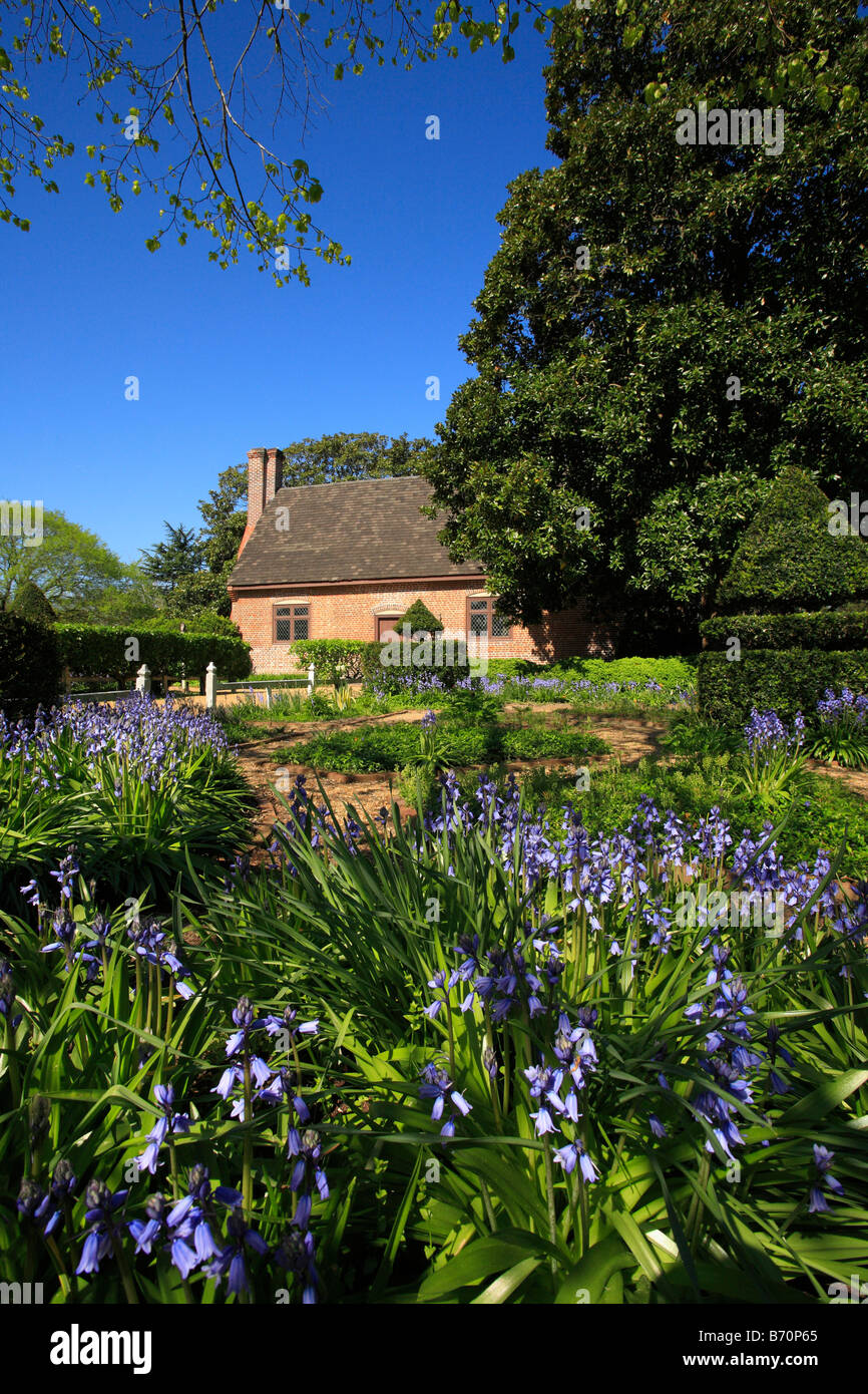 Garden, Adam Thoroughgood House, Virginia Beach, Virginia, USA Stock