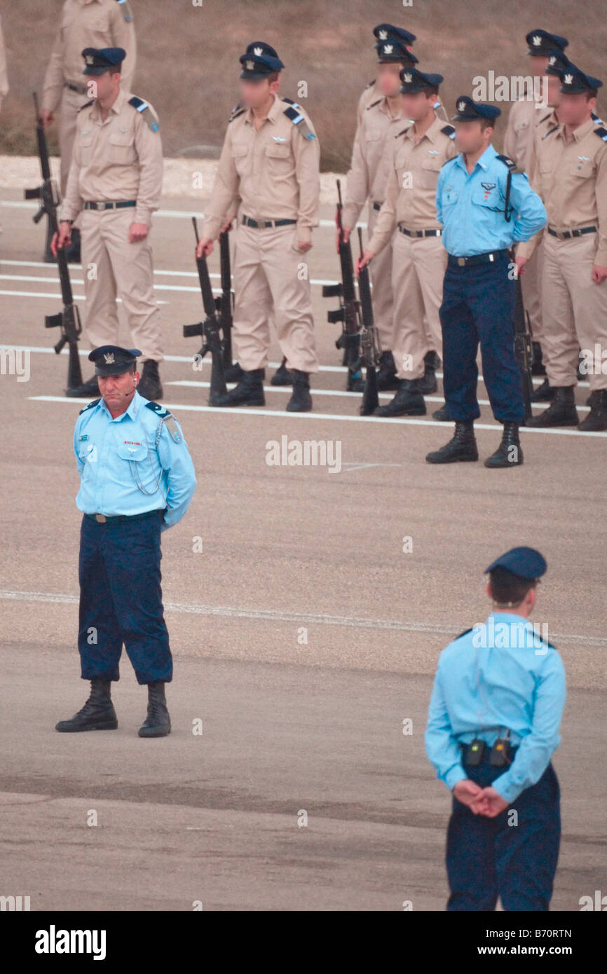Israeli Air Force Cadets on parade, Dec. 2008. Stock Photo