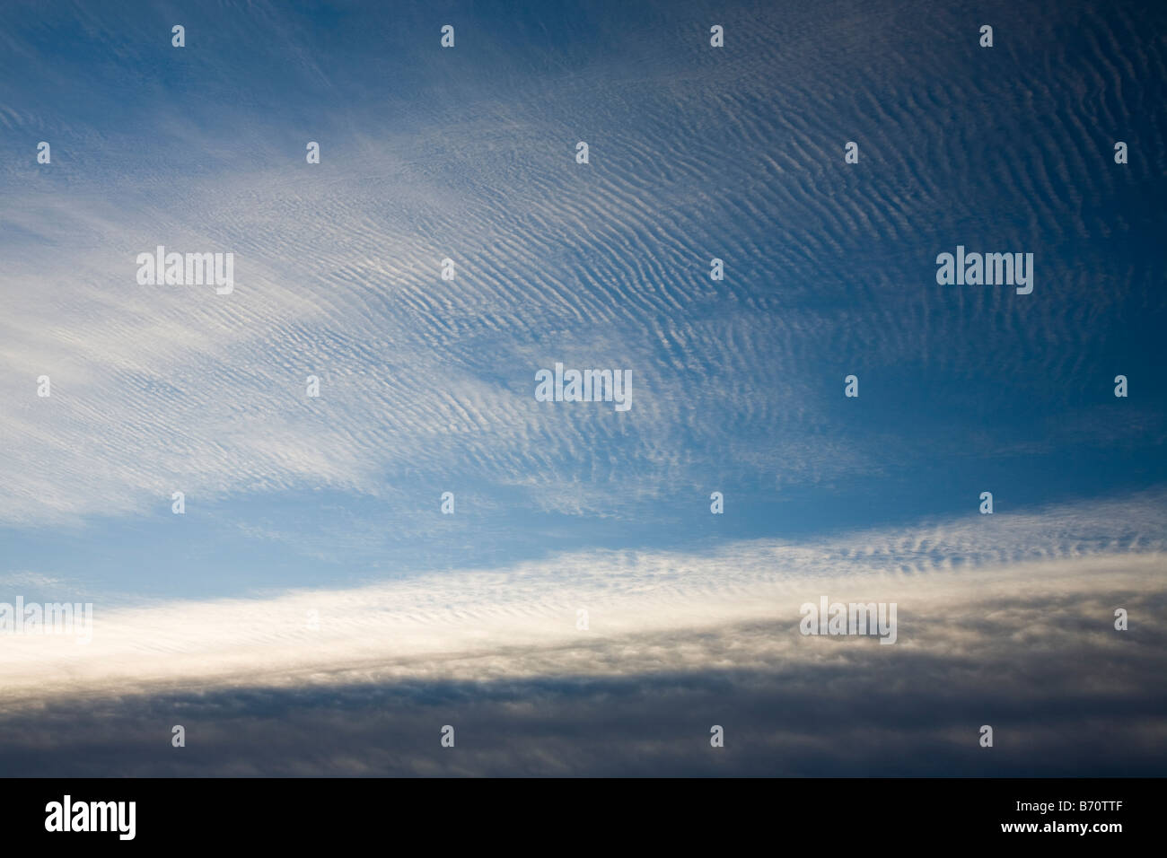 Mackerel skies are a sign that weather is breaking down and a storm is
