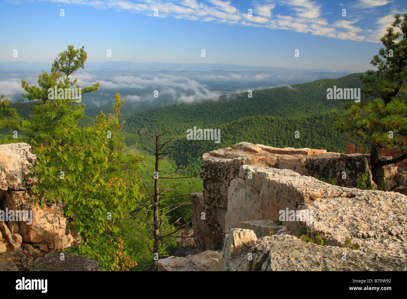 Chimney Rocks and Shenandoah Valley, near Appalachian Trail, Shenandoah