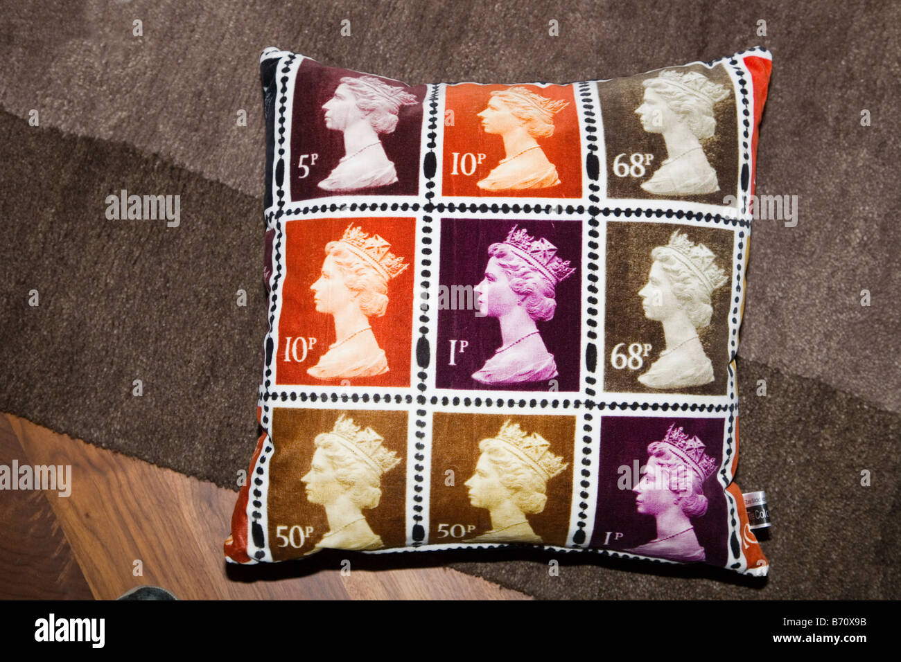 Postage stamp cushion Stock Photo Alamy