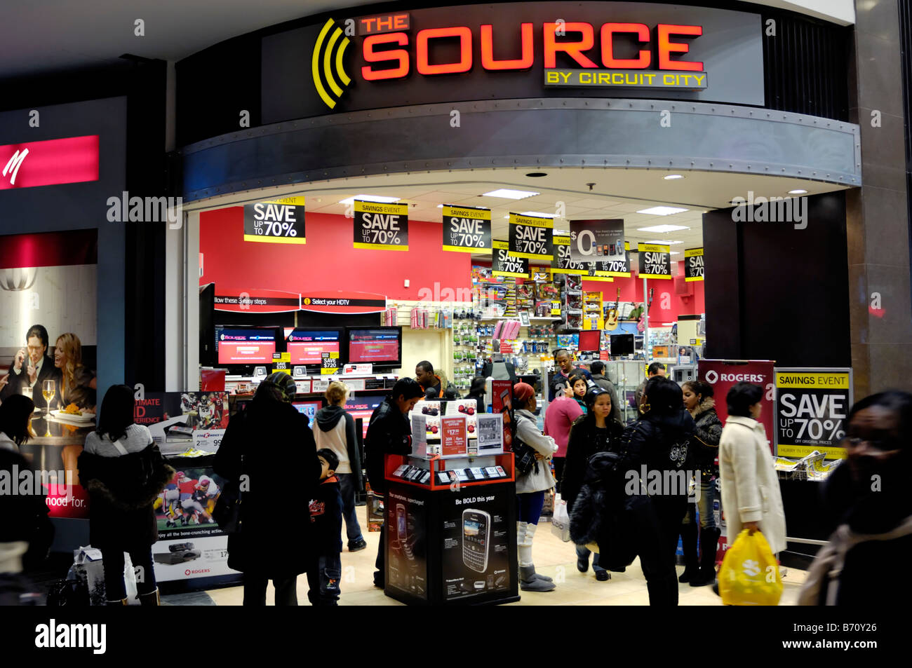 Boxing Day at The Source store Stock Photo
