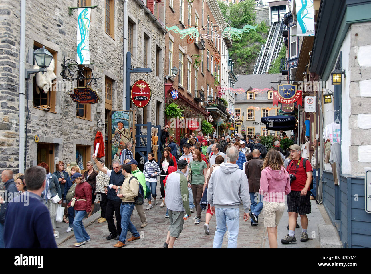Quebec City, historic old town Stock Photo