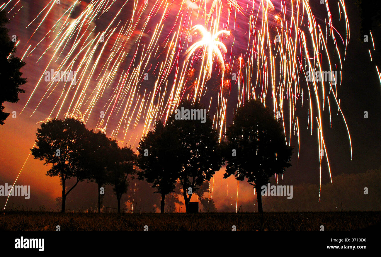 4th of July fireworks held at Warner Park in Madison Wisconsin Stock