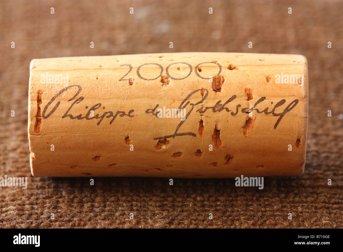 Baron Philippe de Rothschild wichne cork stopper Stock Photo
