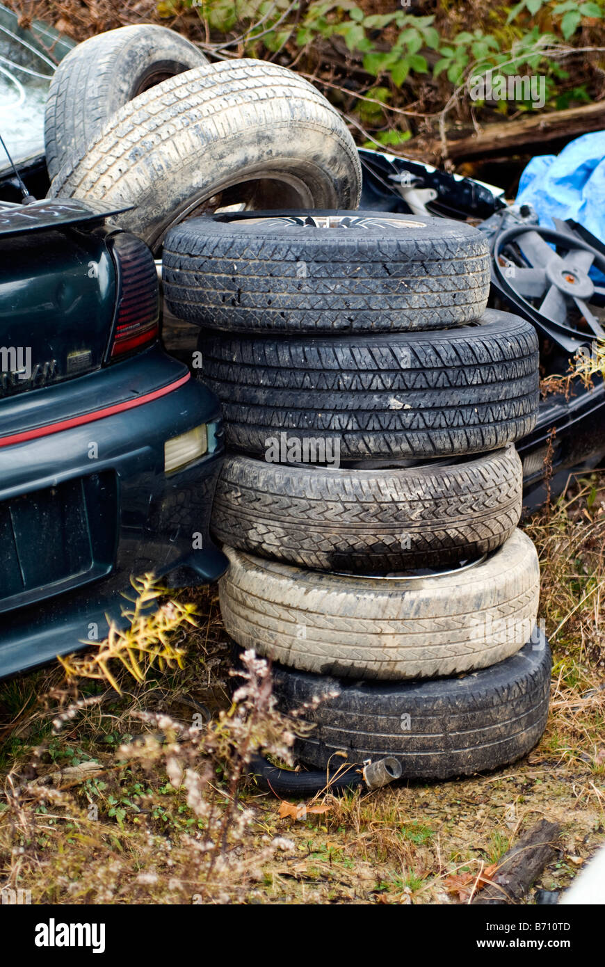 automobile junkyard with parts of cars for sale Stock Photo Alamy