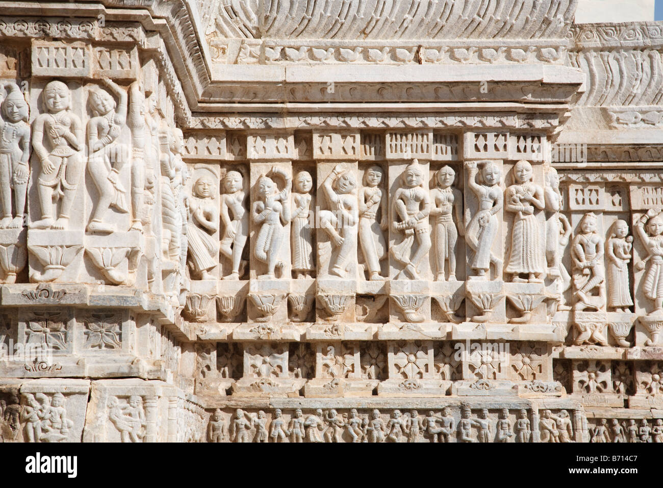Exterior detail of the Jagdish Temple, Udaipur, Rajasthan, India Stock Photo
