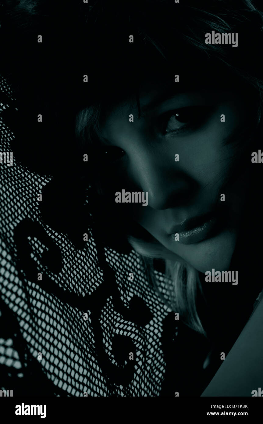 Portrait of a sad woman Stock Photo - Alamy