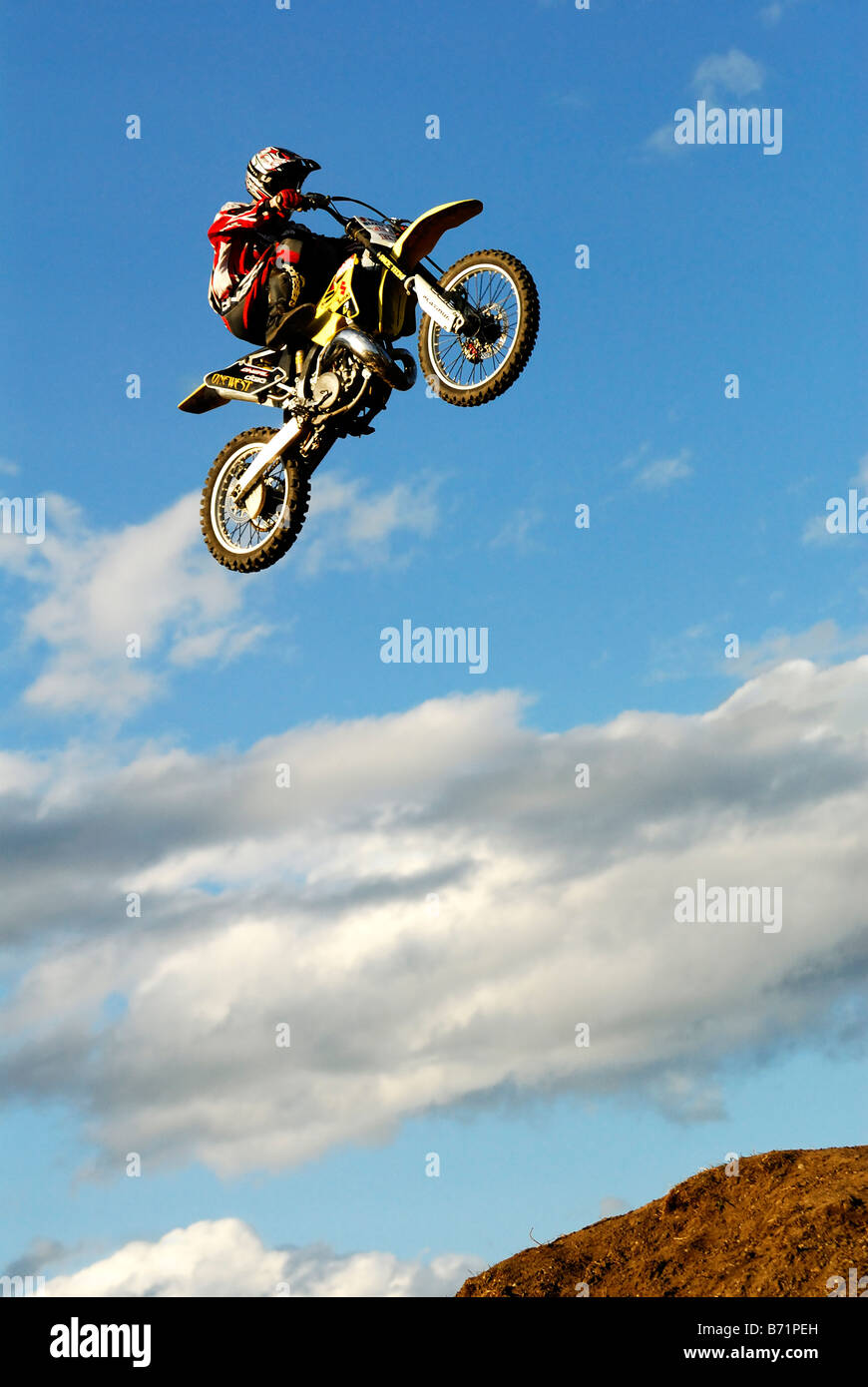 Motocross rider 0810 Stock Photo