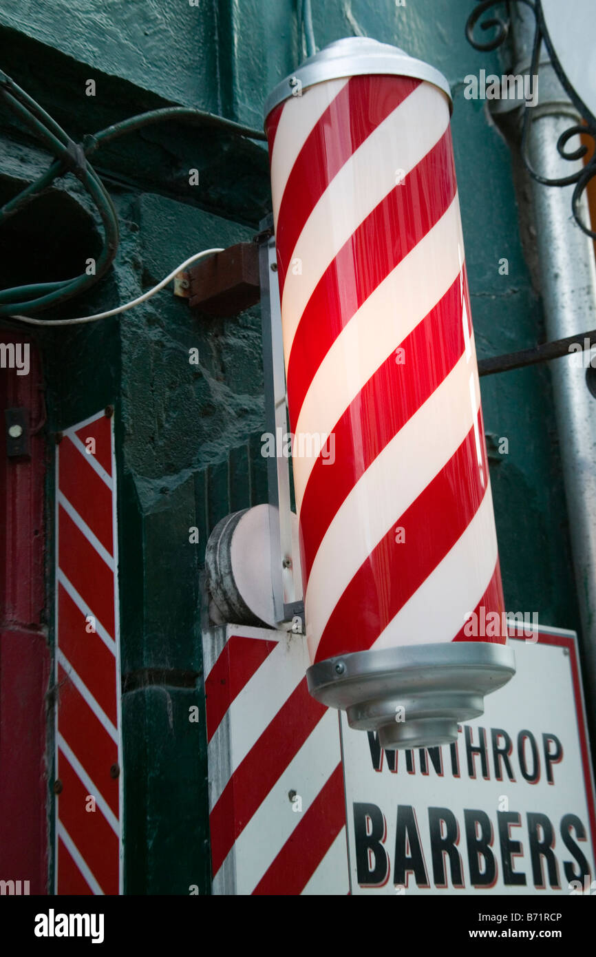 barber pole red white