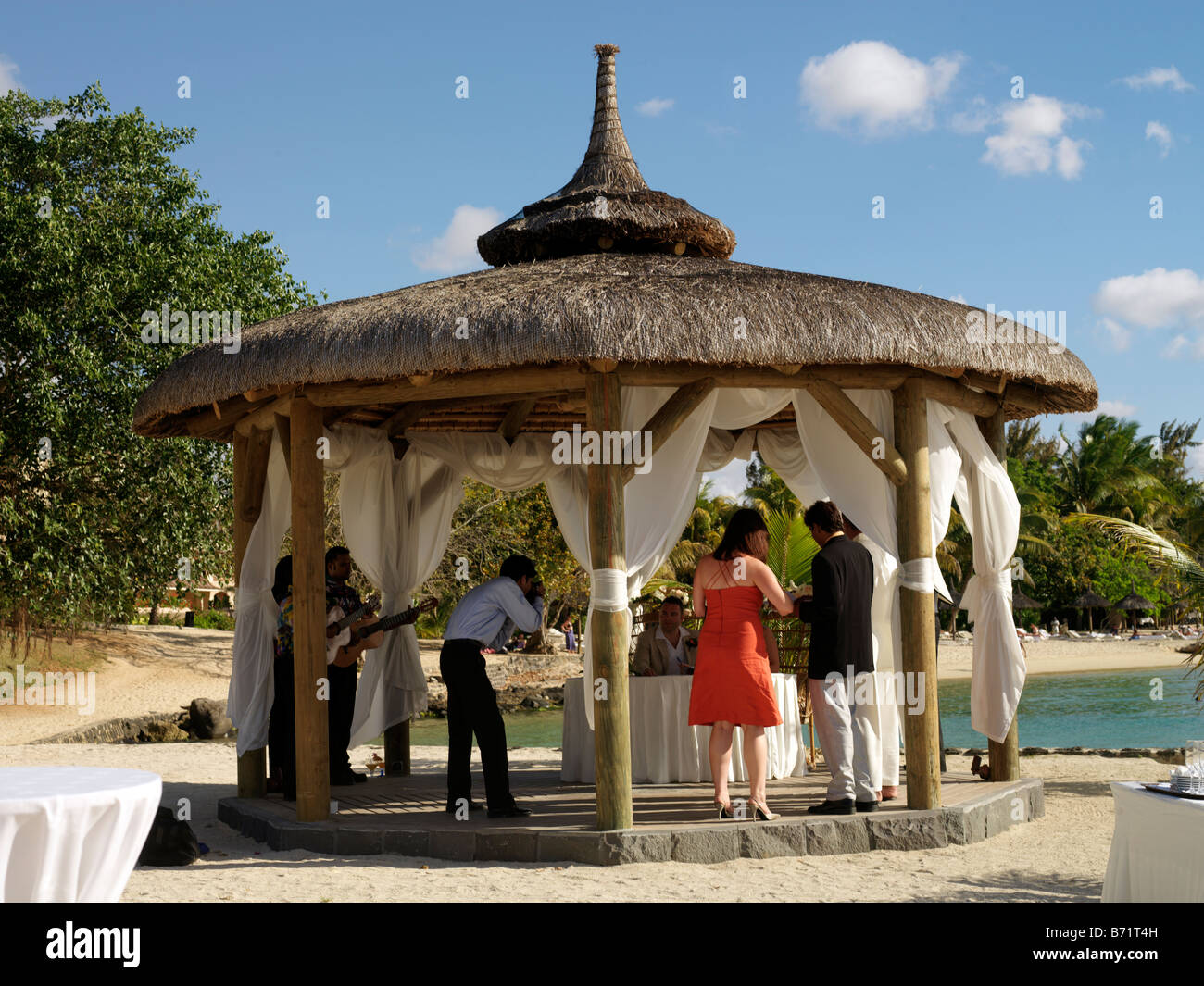 Wedding on the Beach Balaclava Mauritius Stock Photo Alamy