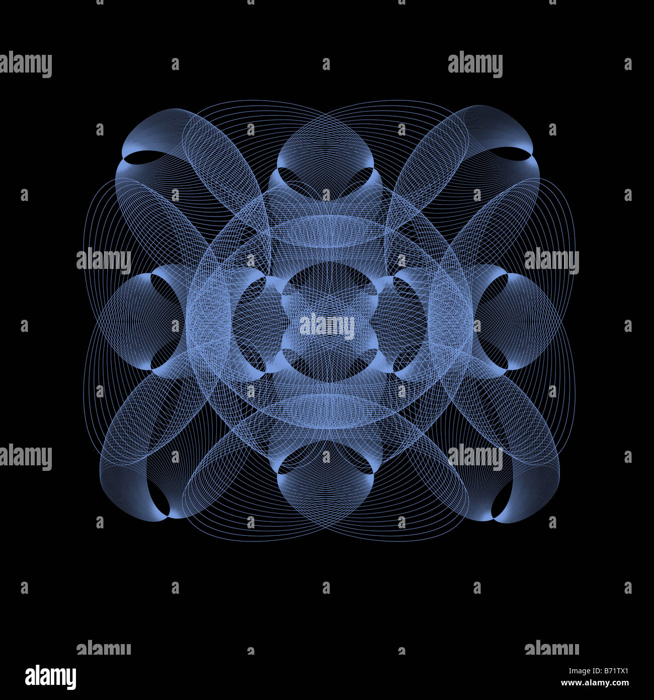 An Abstract Vibration Pattern, Energy Representation, Digital Art Stock Photo