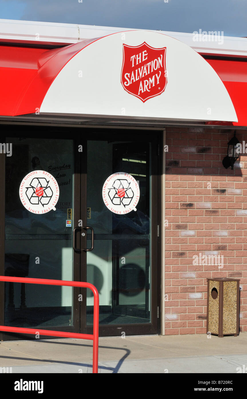 The Salvation Army Store Entrance with canopy Stock Photo