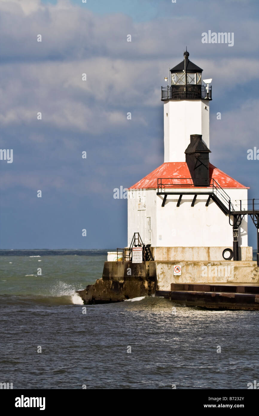 Lighthouse in Michigan City Indiana Stock Photo - Alamy