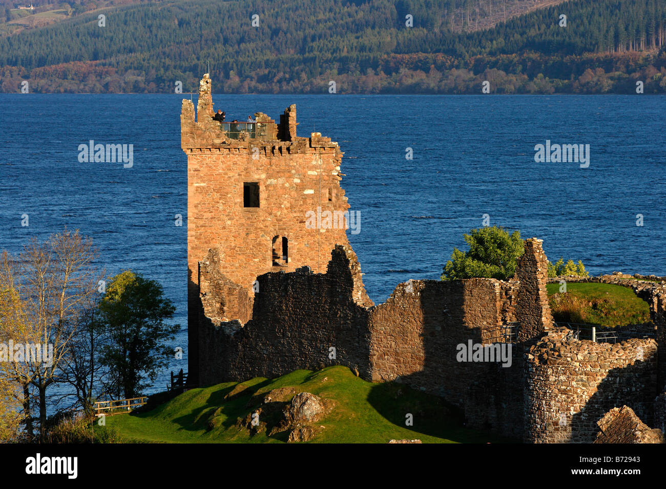 Loch Ness Lake Urquhart Castle 13th 16th centuries Urquhart Bay