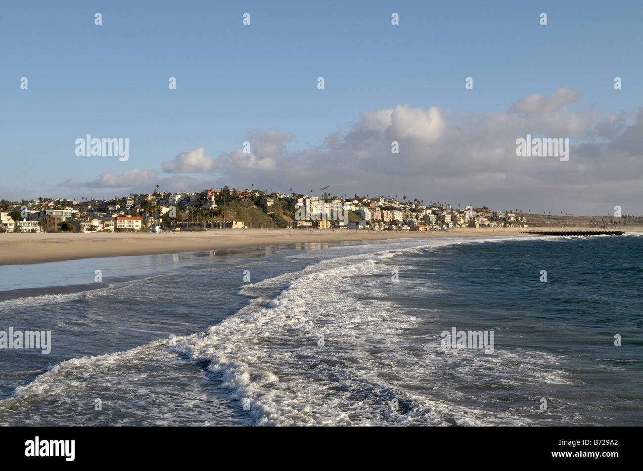 Looking south at Playa del Rey, California Stock Photo