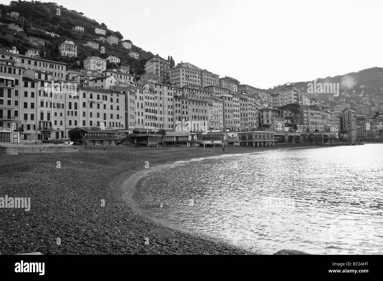 Camogli beach Black and White Stock Photos & Images - Alamy