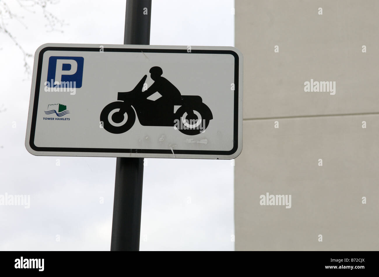 A motorbike parking sign Stock Photo - Alamy