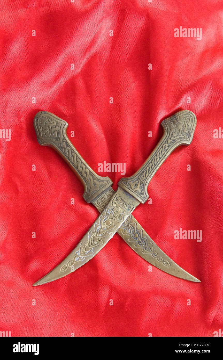 Two Arabian style daggers Stock Photo
