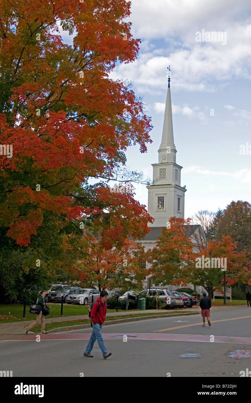 The Church of Christ on the campus of Dartmouth College located in the town of Hanover New Hampshire USA Stock Photo