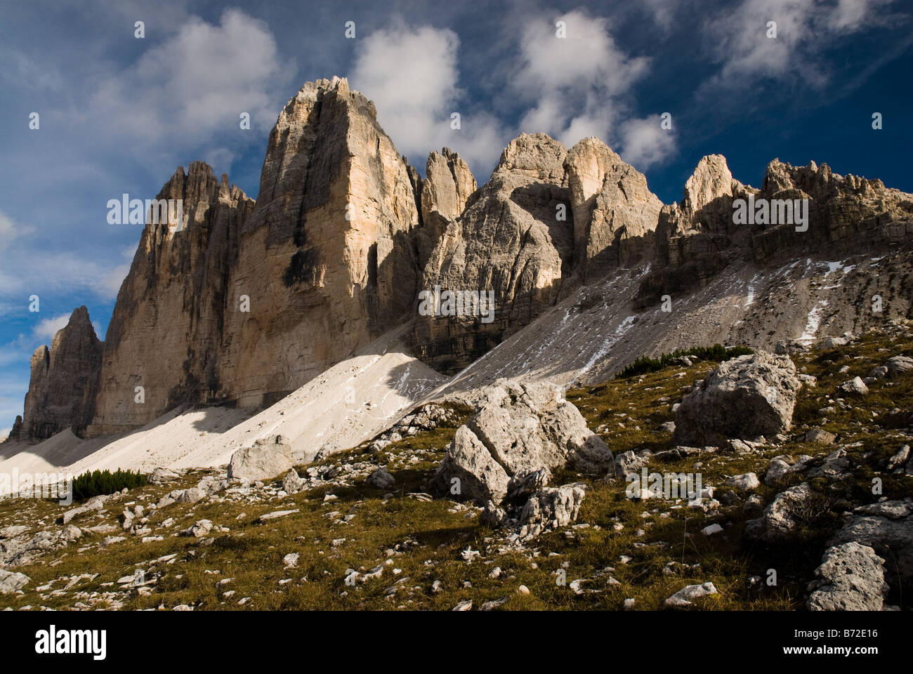 Tre Cime di Lavaredo Dolomites Sexten Italy Stock Photo
